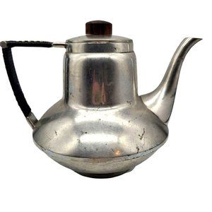 Vintage Metawa Holland Pewter MCM Art Deco Teapot